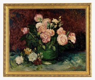 Dutch Art Reproductions Roses And Peonies In A Beautiful - Van Gogh: Roses, 1886 #8895443