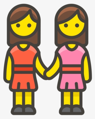 Two Women Holding Hands Emoji - Emoji De Dos Mujeres #8895817