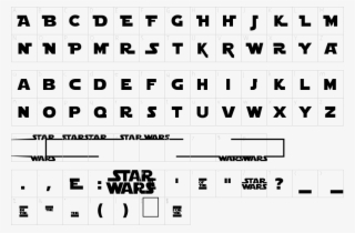 Jedi Fonts Character Map - Tv Distortion Font Download #8897844
