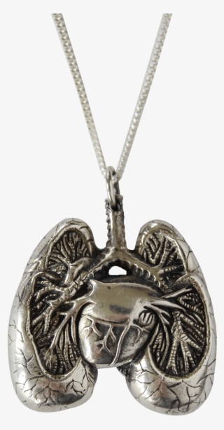 Anatomical Lung Pendant - Anatomical Lungs Necklace #8898288