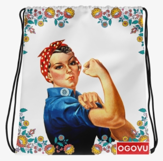 Rosie The Riveter Drawstring Bag - Rosie The Riveter #8899025