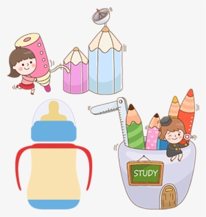 Clipart Black And White Library Cartoon Cute Little - ดินสอ Png น่า รัก ๆ #890760