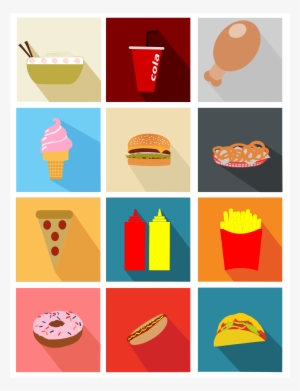 This Free Icons Png Design Of Fast Food Long Shadow #891360