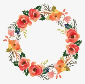 Big Flower Wreath Watercolor Transparent Decorative #892465 Big Flower Wreath Watercolor Transparent Decorative #892465