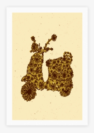 Floral Vespa Poster - Floral Vespa Tote Bag: Funny Tote Bag T Travel, Vespa #892864