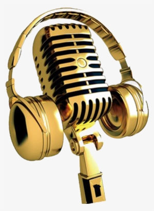 Singing - Golden Microphone Png #893413