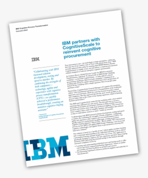 Ibm Partners With Cognitivescale To Reinvent Cognitive - Brochure #893802