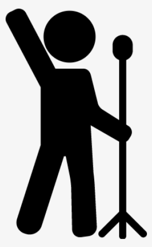 Man Singing Vector - Man Icon With Microphone Png #894002
