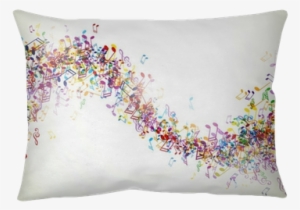 Vector Background With Colorful Music Notes Pillow - You Are Colour Of My Life #894619