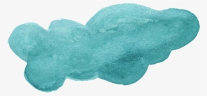 Cloud Clipart Watercolor - Green Cloud Painting Png #895102