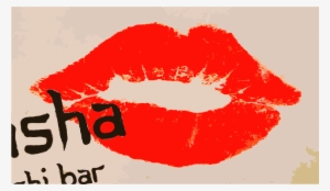 Big Image - Kuss-lippenroter Quadratisches Silberfarbenes Ornament #896465