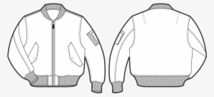 Jacket Technical Drawing - Bomber Jacket Drawing #896534
