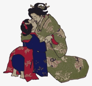Kissing Geisha Clipart Png #896859