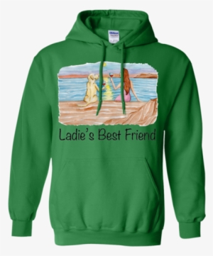 Ladie's Best Friend Watercolor Hoodie - Dog Mom T Shirt - Best Dog Ever Lovers Gift Idea Pets #896947