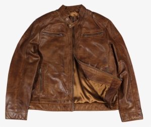 Light Brown Racer Jacket - Jacket #897126