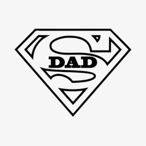 Super Dad Logo Black And White #897319