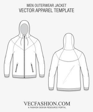 Men Outerwear Jacket Vector Template - Hoodie #897545