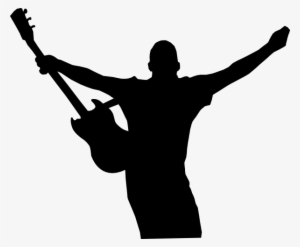 Guitar Silhouette Vector - Playing Guitar Silhouette Png #898237