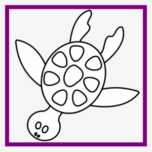 Clip Art Inspiring Drawn Sea Turtle - Black And White Turtle Png Clipart #898793