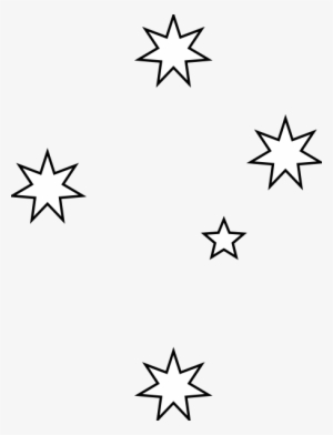 Free Southern Cross Stars Clip Art - Stars Illustration Black And White #899116