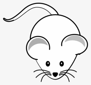 Small - White Mouse Black Background #899964