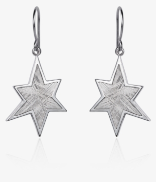 Meteorite Star Earrings In Silver - Earrings #8900976