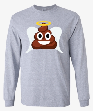 Christmas Angel Poop Emoji Adult Ls - Shirt #8902699