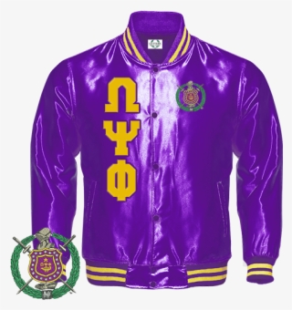 Omega Psi Phi Satin Baseball Bomber Jacket Divine Nine - Omega Psi Phi #8903787