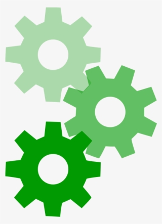 Cog Scripted Svg Green - Mechanical Engineering Clipart #8904272