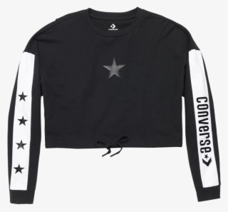 Women Converse X Miley Cyrus Boxey Cropped T Shirt - Sweater #8909011