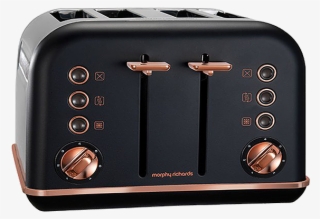 Morphy Richards Accents 4 Slice Toaster Rose Gold - Toaster 4 Slice Black #8909071