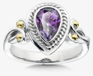 Amethyst Ring In 18k Gold & Sterling Silver - Pre-engagement Ring #8910336