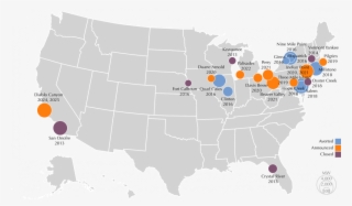 Location Of Nuclear Power Retirements - Us Map Major Airports #8910621