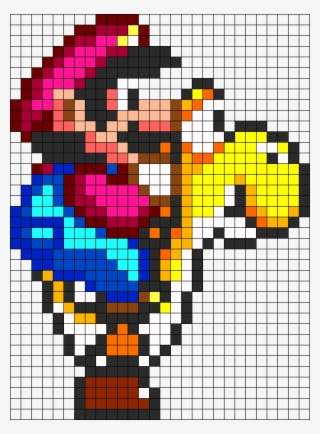 Mario And Yoshi Perler Bead Pattern / Bead Sprite - Mario Punches Yoshi ...