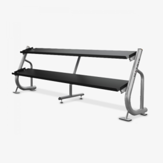 Matrix Flat-tray Dumbbell Racks - 2 Tier Flat Tray Dumbbell Rack #8912003