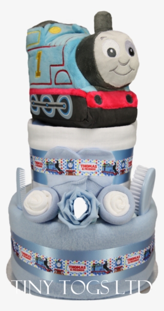 Thomas The Tank Engine 2 Tier Baby Boy Nappy Cake With #8913682
