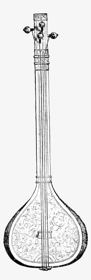 0447 Antique Banjo Victorian Era Free Vintage Clip - Indian Musical Instruments #8914548