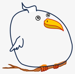Fat Bird Black White Line Art 999px 82 - Fat Bird Clipart #8914915