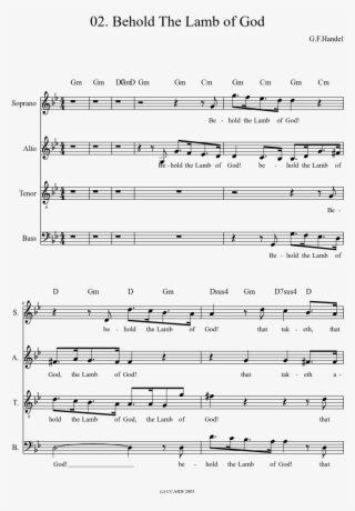 Behold The Lamb Of God - Jubilemus Exultemus Couperin Partition #8915577