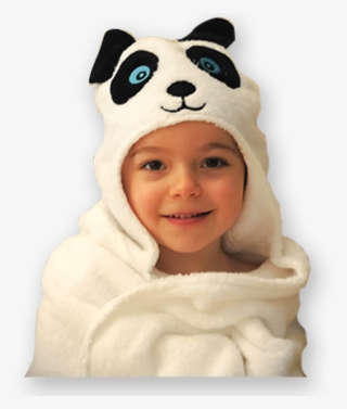 Panda Hooded Cotton Turkish Towel - Costume Hat #8916214