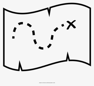 Treasure Map Coloring Page - Mapa De Tesoro Dibujo #8918439