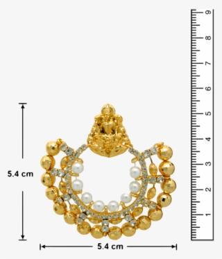 Traditional Ethnic Gold Plated Laxmi Ji Dangler Earrings - Necklace #8920846