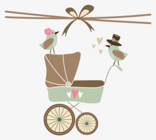 Postcard Car Wedding Greeting Shower Invitation Baby - Baby Shower Girl Vector Vintage #8924289