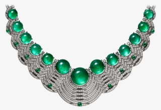 High Jewellery Necklace White Gold, Emeralds, Onyx, - Collares De Esmeraldas #8926412