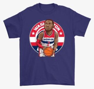 Gildan Mens T-shirt / Purple / S John Wall Cartoon - Shirt #8926567