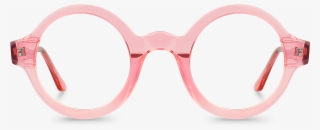 Front View Of Arthur Round Glasses Made From Pink Acetate - Sunglasses #8927437
