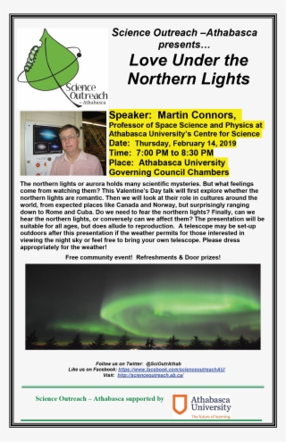 Love Under The Northern Lights Science Outreach Athabasca - Pamphlet Design #8928769