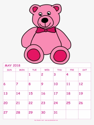 Blank May 2018 Calendar - May 2018 Calendar Pink #8930106
