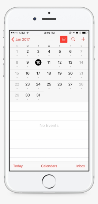 By Comparison, The Ios Calendar's Empty State Looks - Iphone #8930549