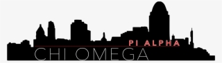Chi Omega Newsletter Page - Cincinnati Skyline Clip Art #8931478